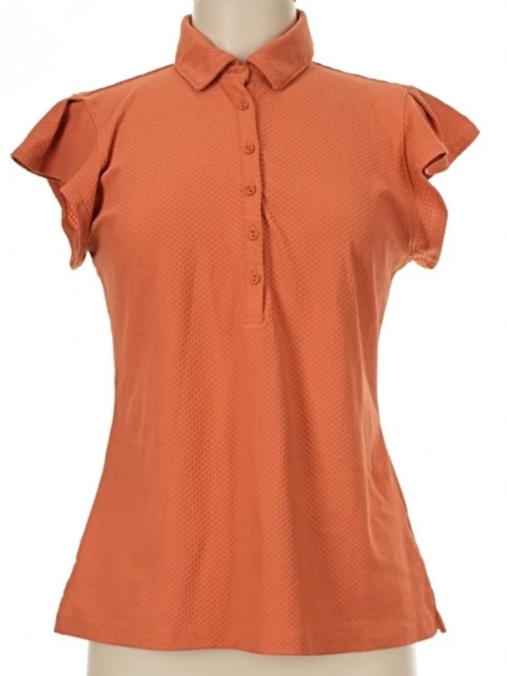 Calia Women's Honeycomb Flutter Sleeve Golf Polo